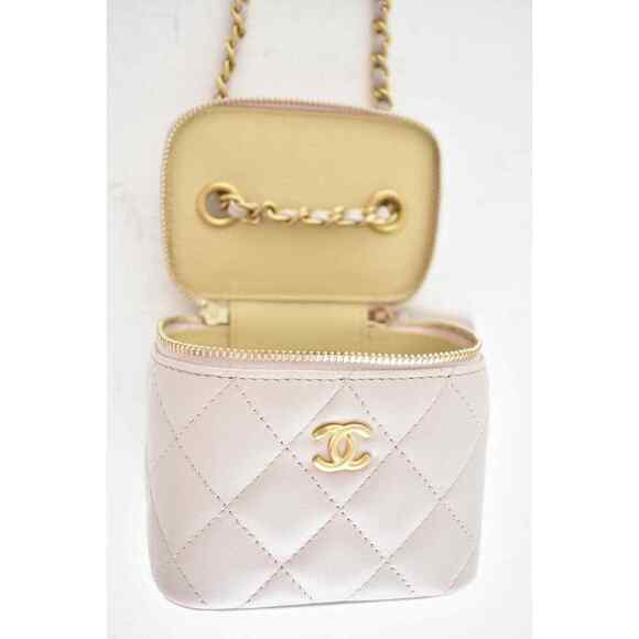Chanel 21B Mini Purple Vanity Chain Gold Coco Pearl Crush Shoulder Crossbody Bag - Picture 10 of 12